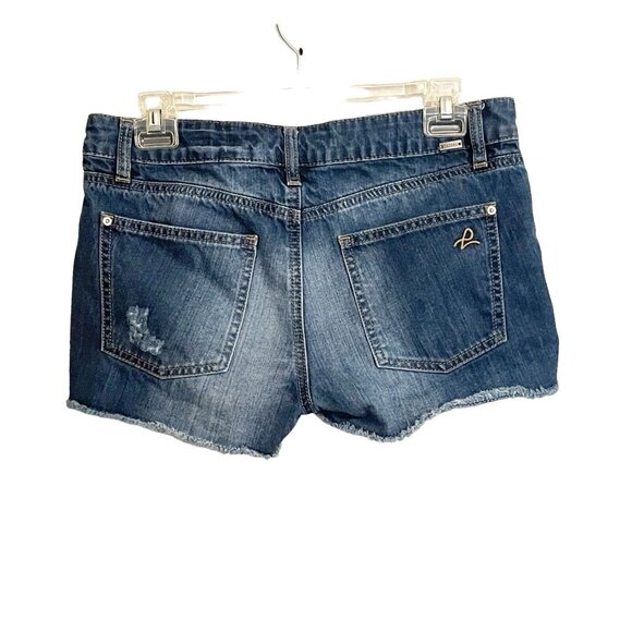 DL1961 Lightly Distressed Denim Cut-Off Mid-Rise Lola Blue Jean Shorts Size 26 - Picture 3 of 8